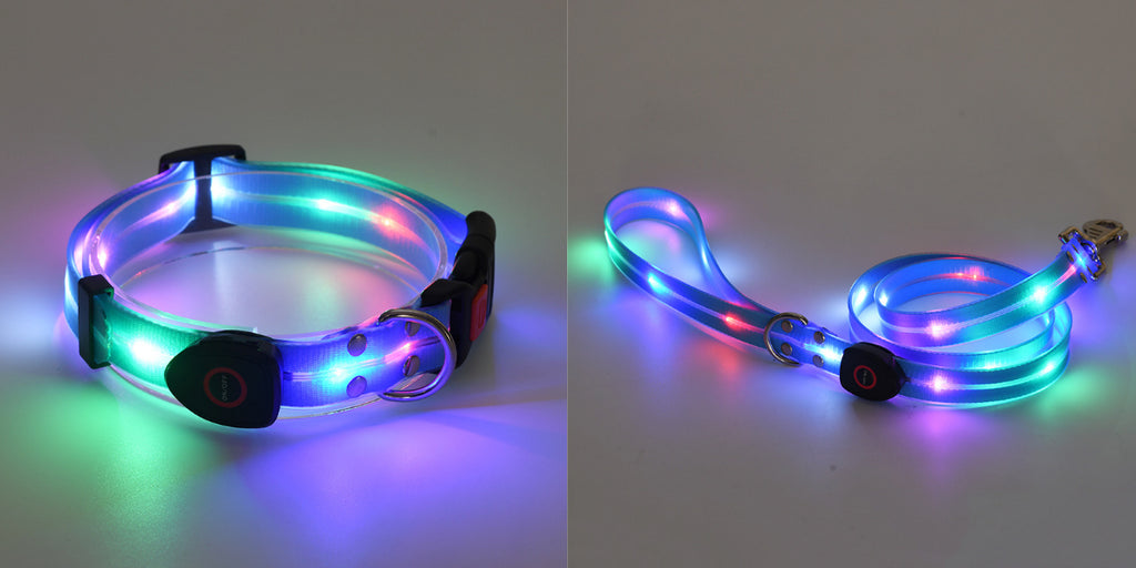 LED Leuchtcollar mit Zugleine, wiederaufladbar – Bild 4 | LuxeStyle