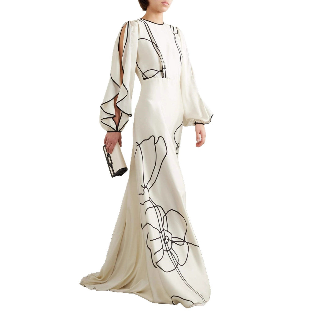 Figurbetontes Kleid mit Schlitzärmel und Taillengürtel – Bild 3 | LuxeStyle