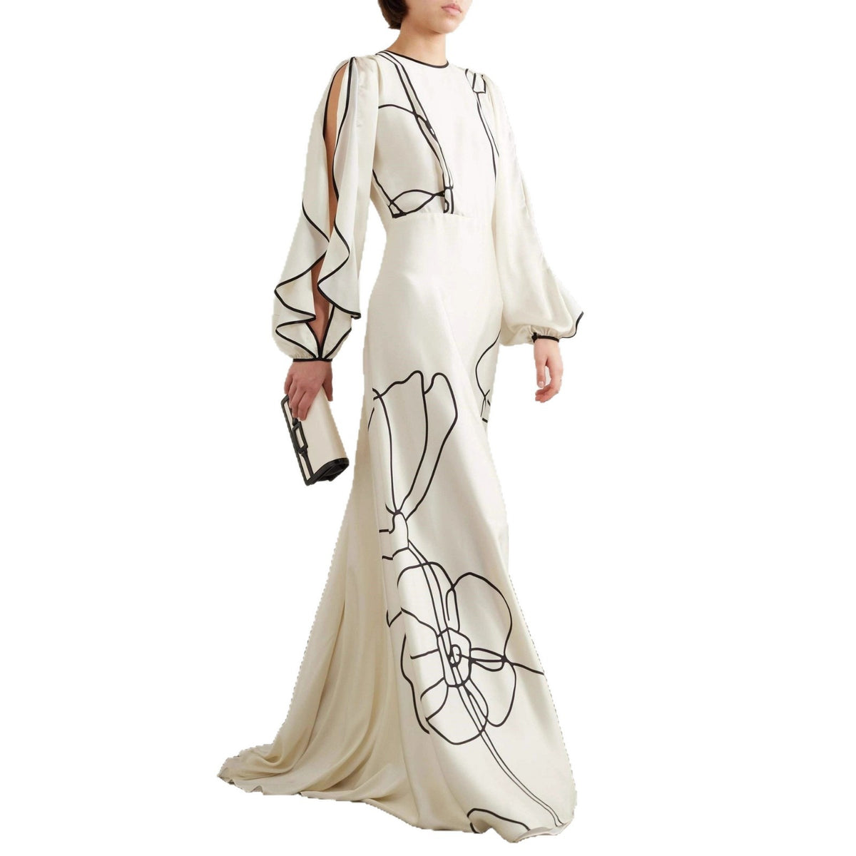 Figurbetontes Kleid mit Schlitzärmel und Taillengürtel – Bild 3 | LuxeStyle