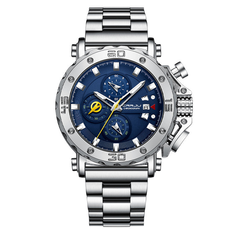 Herrenuhr mit Edelstahlarmband und grossem Zifferblatt – Bild 8 | LuxeStyle