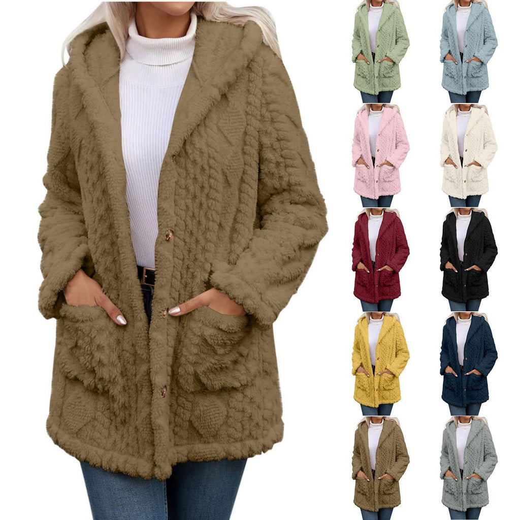 Kapuzen-Cardigan «Cosy» · uni, mit Knöpfen (Damen)