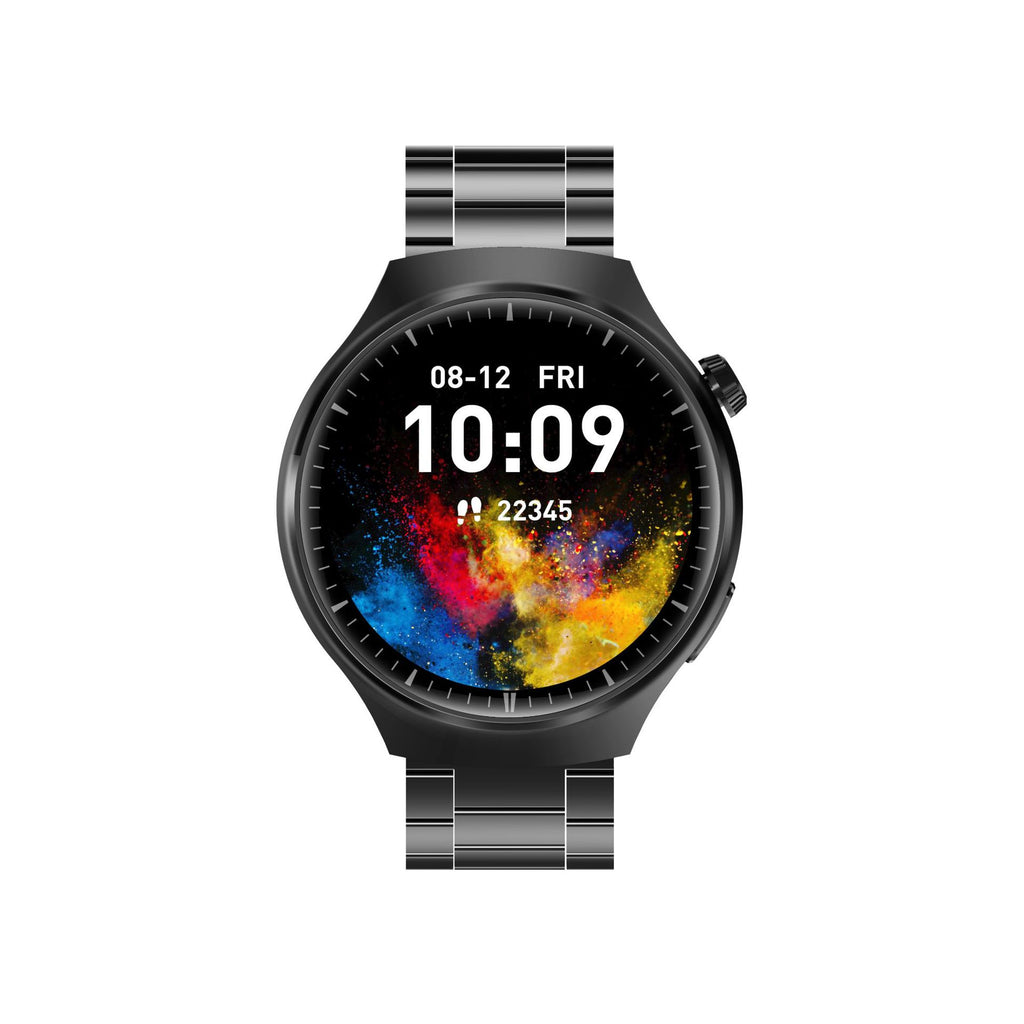 Grosse runde Uhr mit 7 kabellosen Ladebändern | LuxeStyle