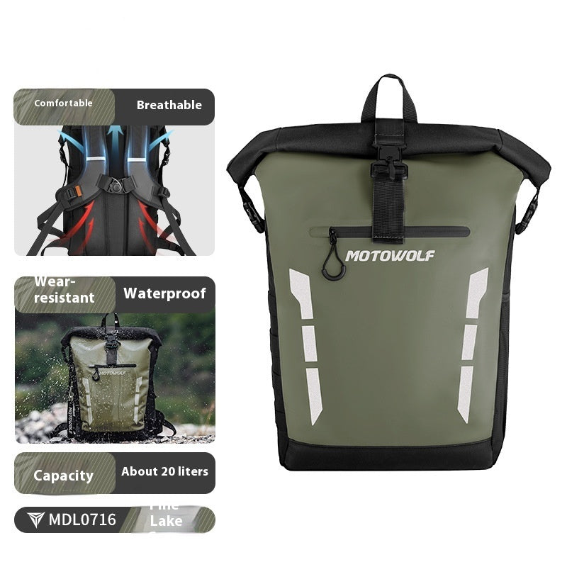 Motorrad Outdoor Rucksack, wasserdicht, 20L – Bild 4 | LuxeStyle
