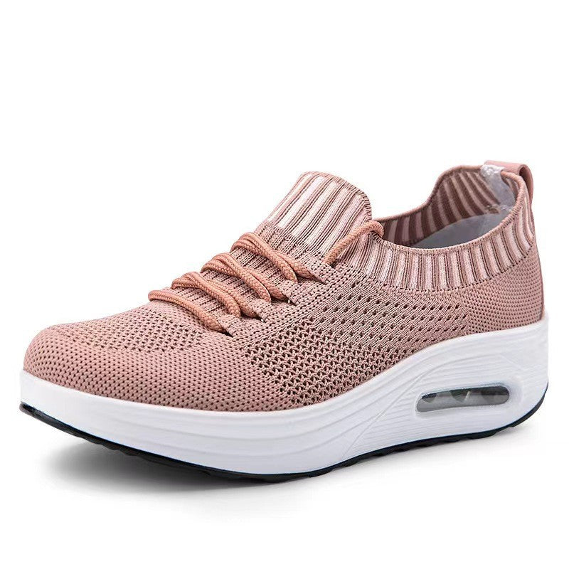 Mesh-Low-Top mit Luftkissen und dicker Sohle für Damen