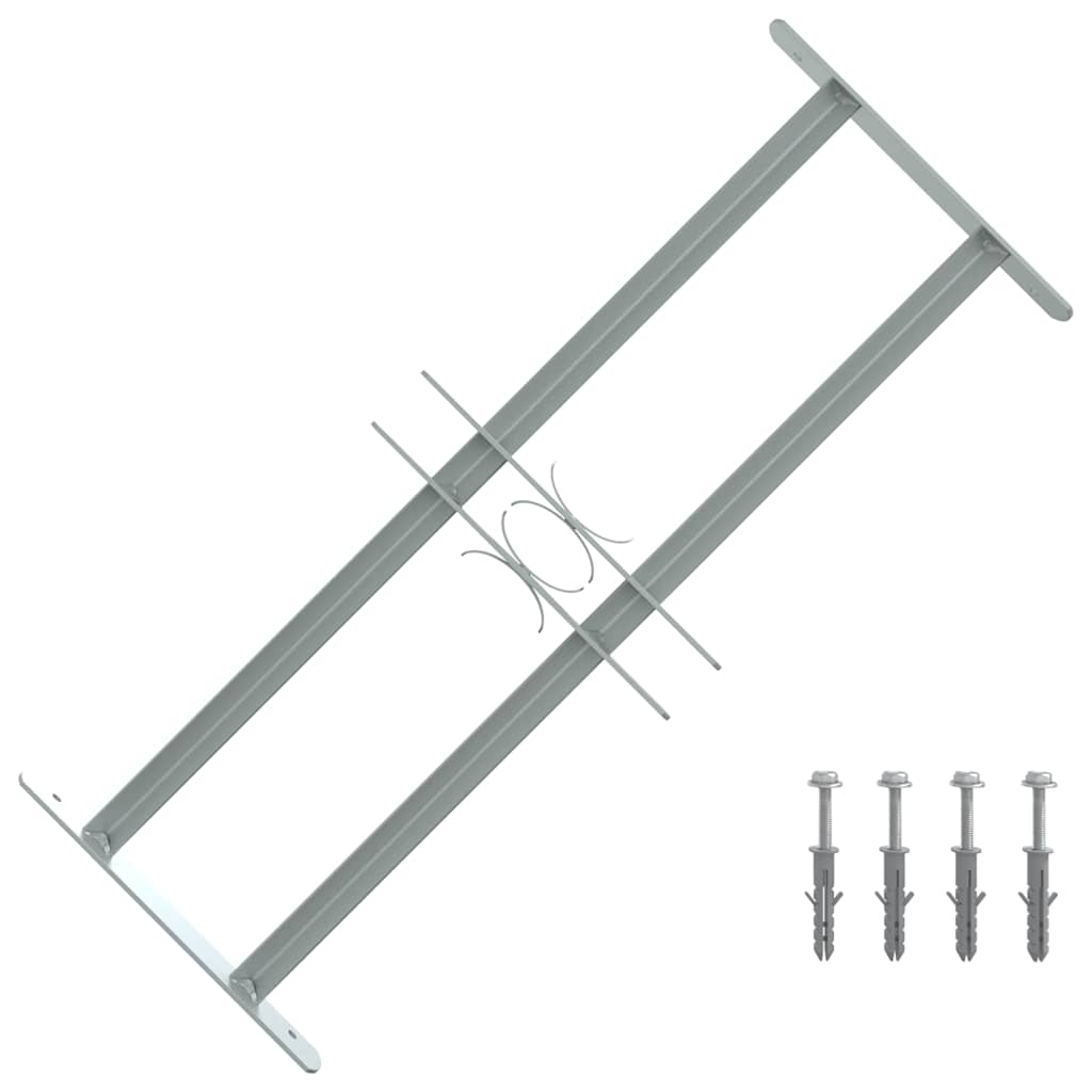 Verstellbares Fenstergitter mit 2 Querstreben