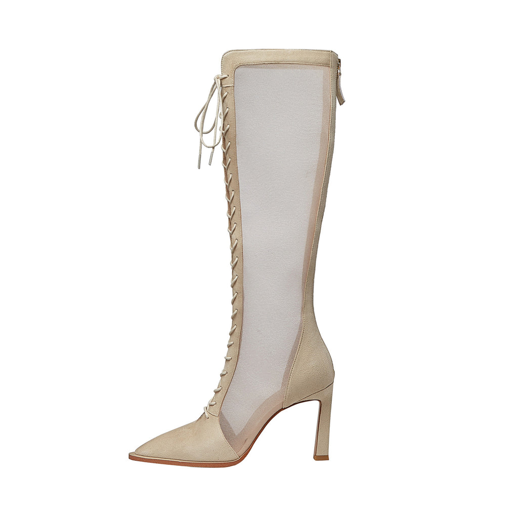 Stilettos mit spitzen Zehen und Querband aus Mesh – Bild 4 | LuxeStyle