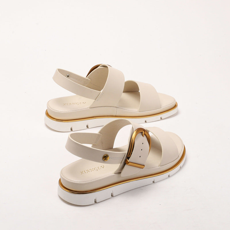 Keile-Sandalen mit klobiger Sohle – Bild 1 | LuxeStyle