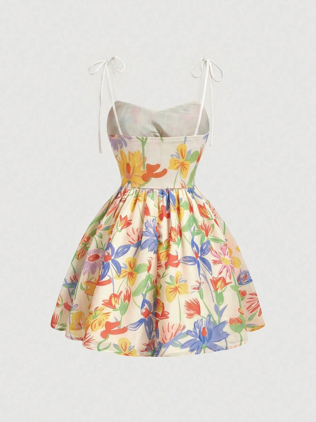 Blumenkleid mit Schnürung