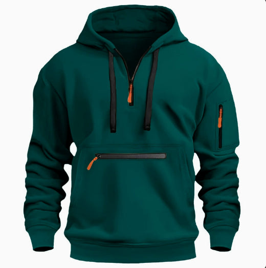 Wasserdichter Kapuzenpullover mit Reissverschluss