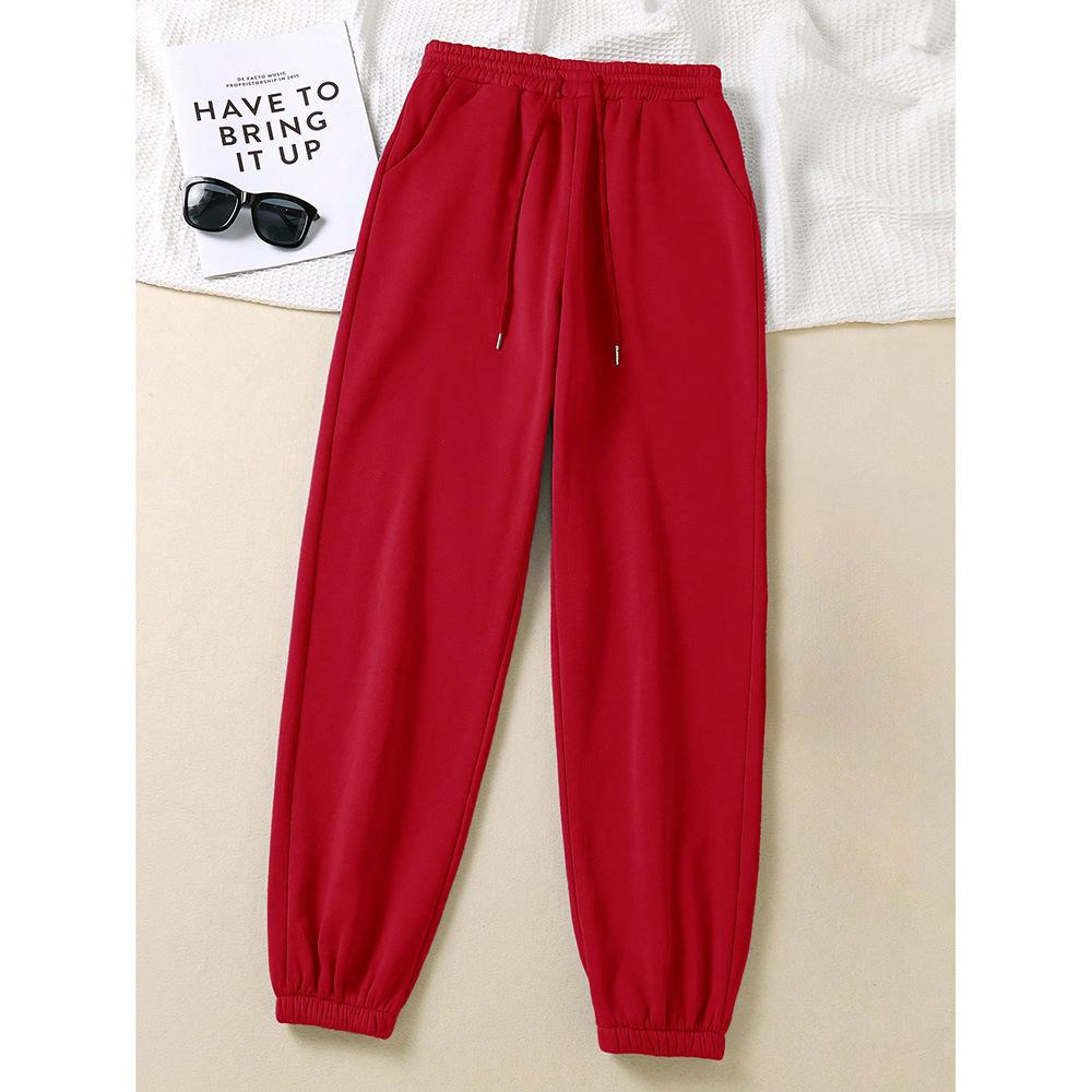 Trendige Jogger-Sweatpants mit weitem Bein