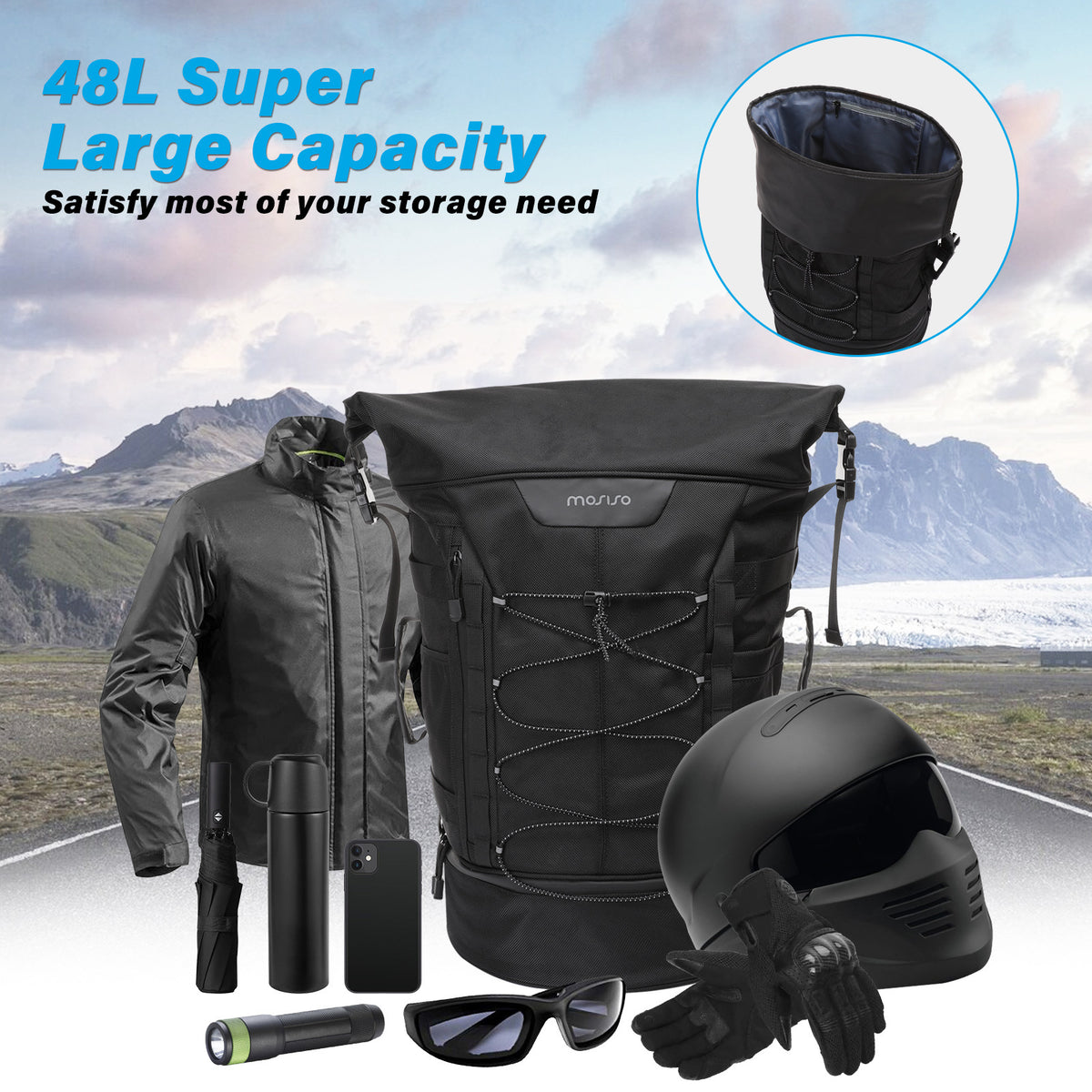 Rucksack für Motorradrucksack mit grosser Kapazität – Bild 3 | LuxeStyle