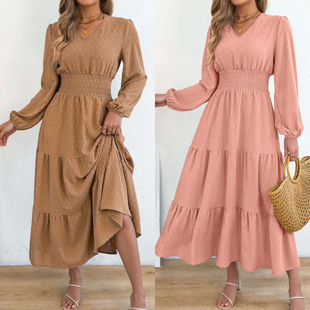A-Linien Strickkleid mit Pompon und Taillengürtel – Bild 6 | LuxeStyle