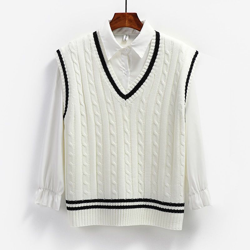 Preppy Strickweste für Damen