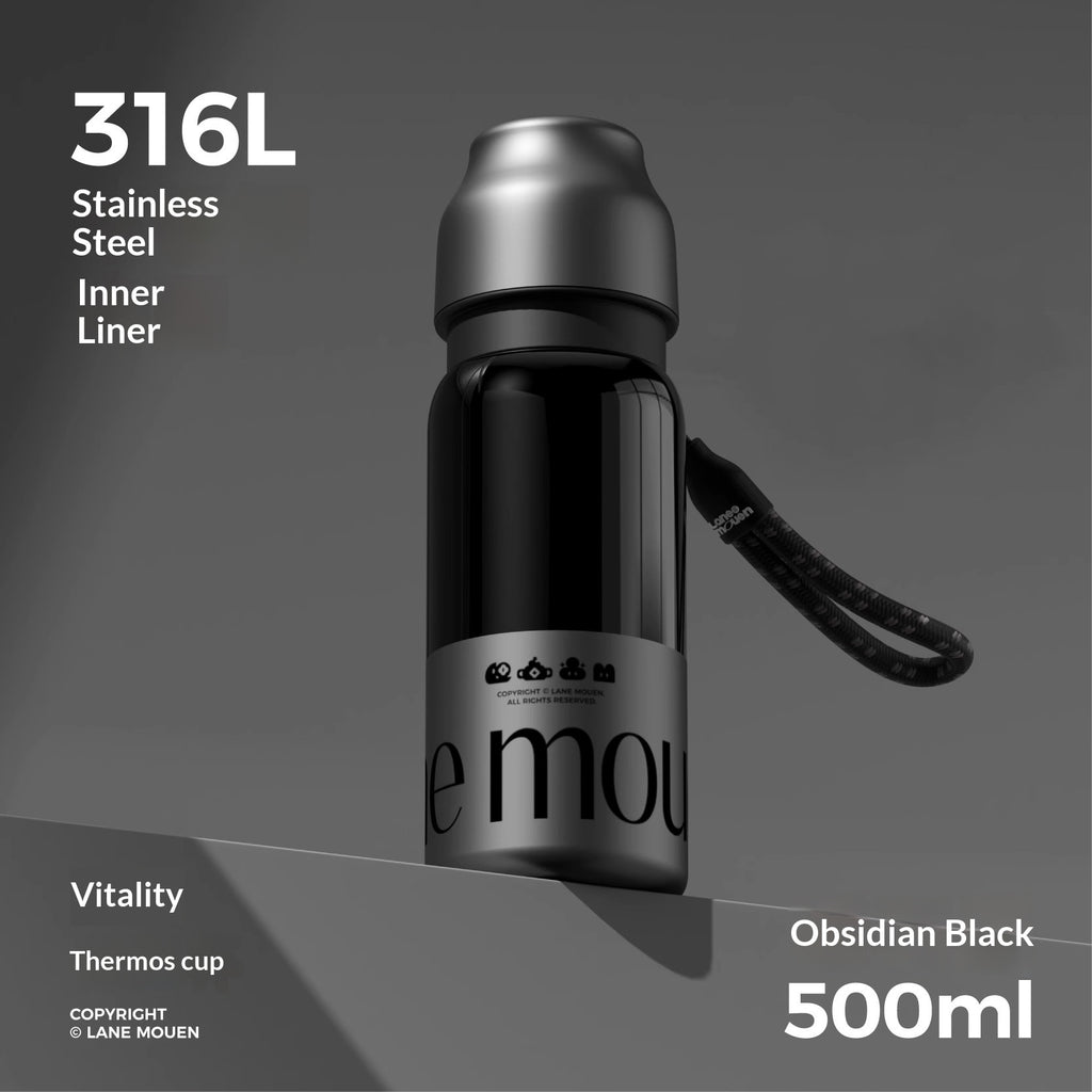 Edle Thermosflasche aus Edelstahl
