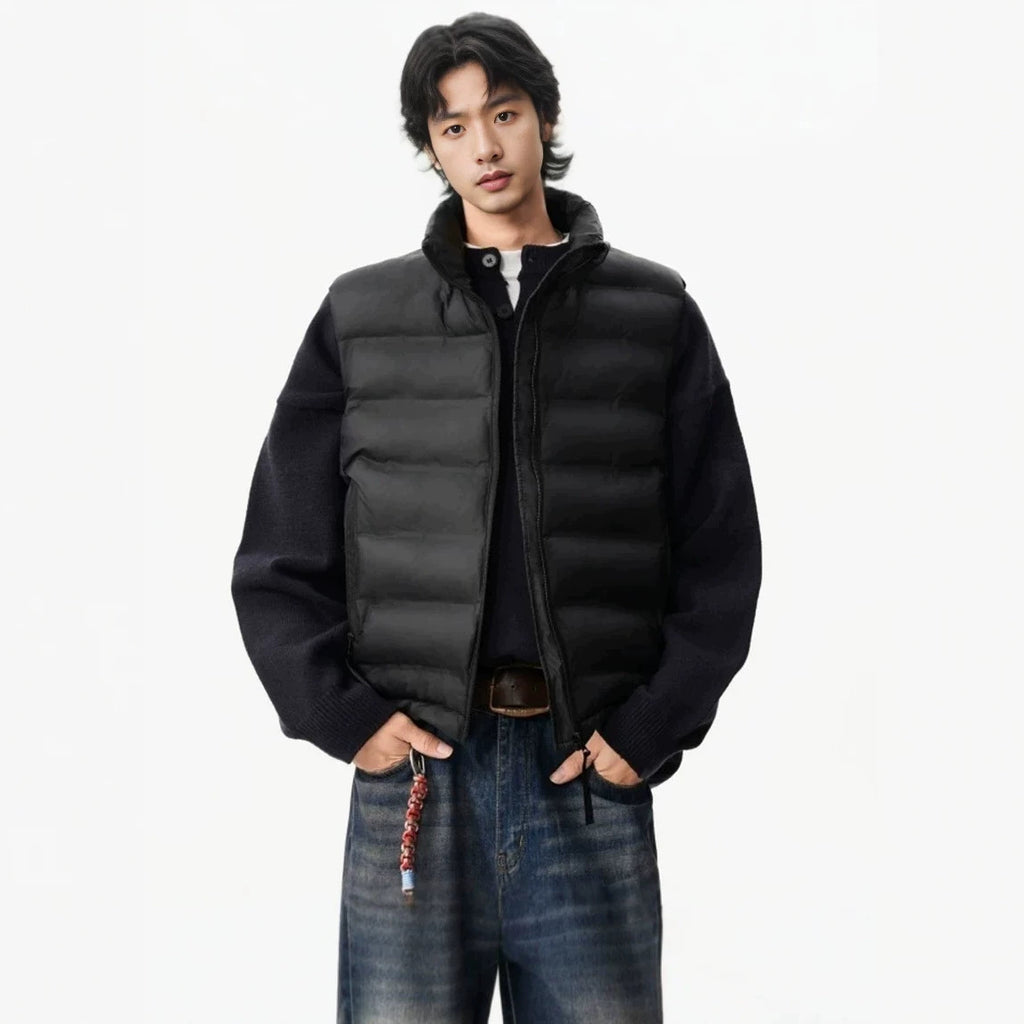 Schwarzer Baumwoll-gefütterter Westejacke – Bild 6 | LuxeStyle