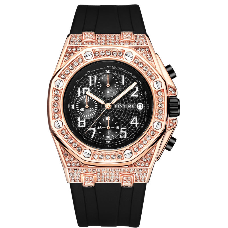 Vintage Chronograph mit Diamanten und grossem Zifferblatt – Bild 4 | LuxeStyle