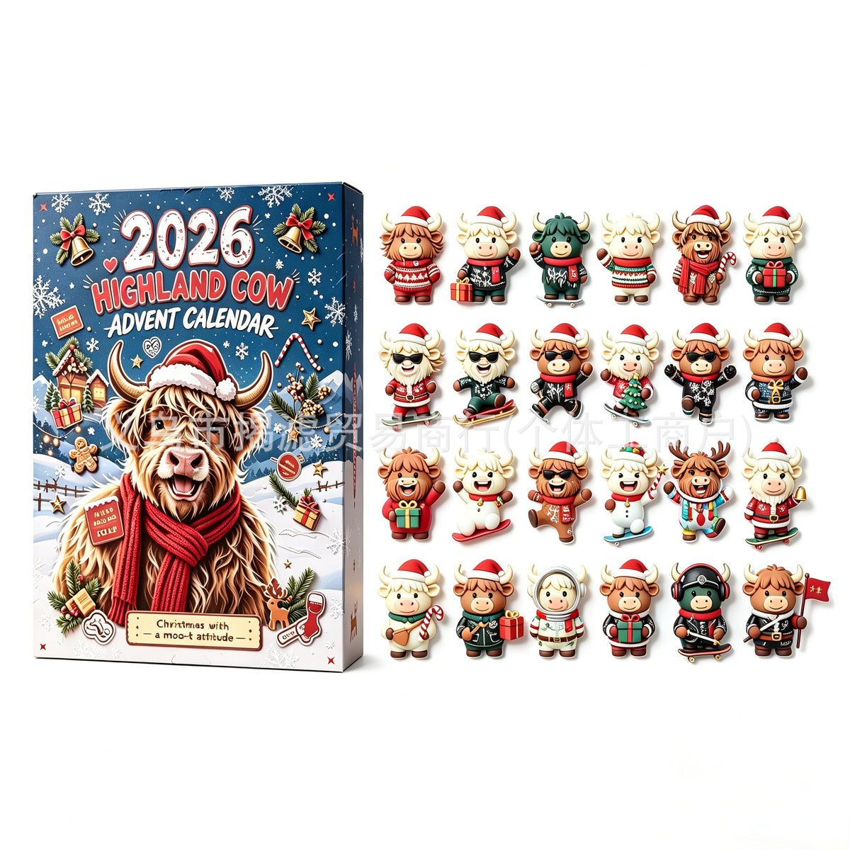 Weihnachtskalender mit Highland Cow PVC – Bild 4 | LuxeStyle