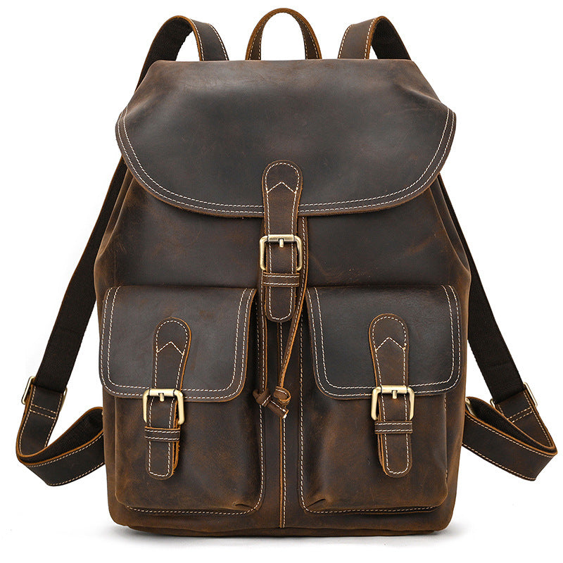 Retro Leder-Rucksack