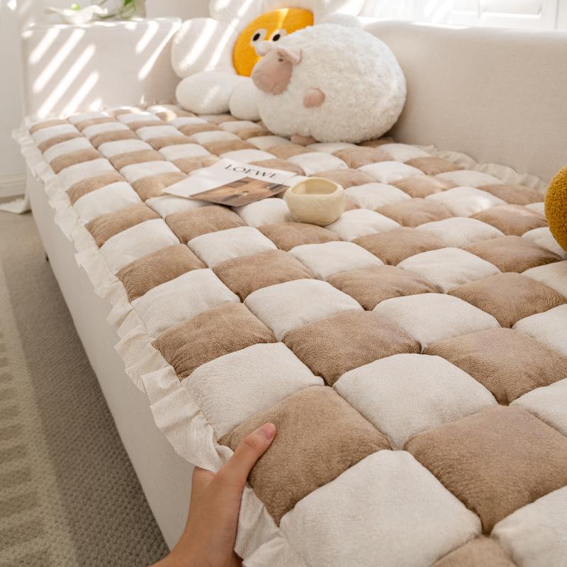 Patchwork Sofa-Kissen aus Chenille