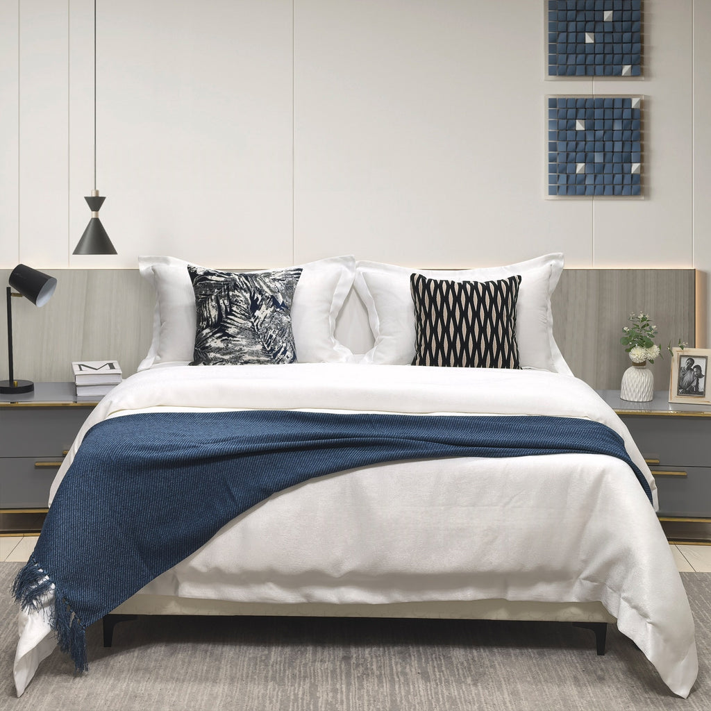 Linen-Bettwäsche Set geometrisch