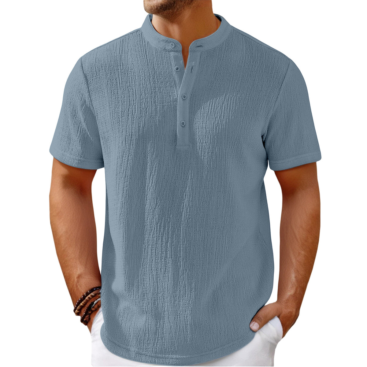 Herren Leinenhemd gestreift – Bild 5 | LuxeStyle