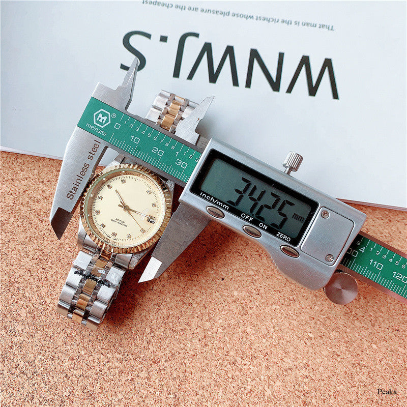 Edelstahl-Mechanik-Uhr Herren