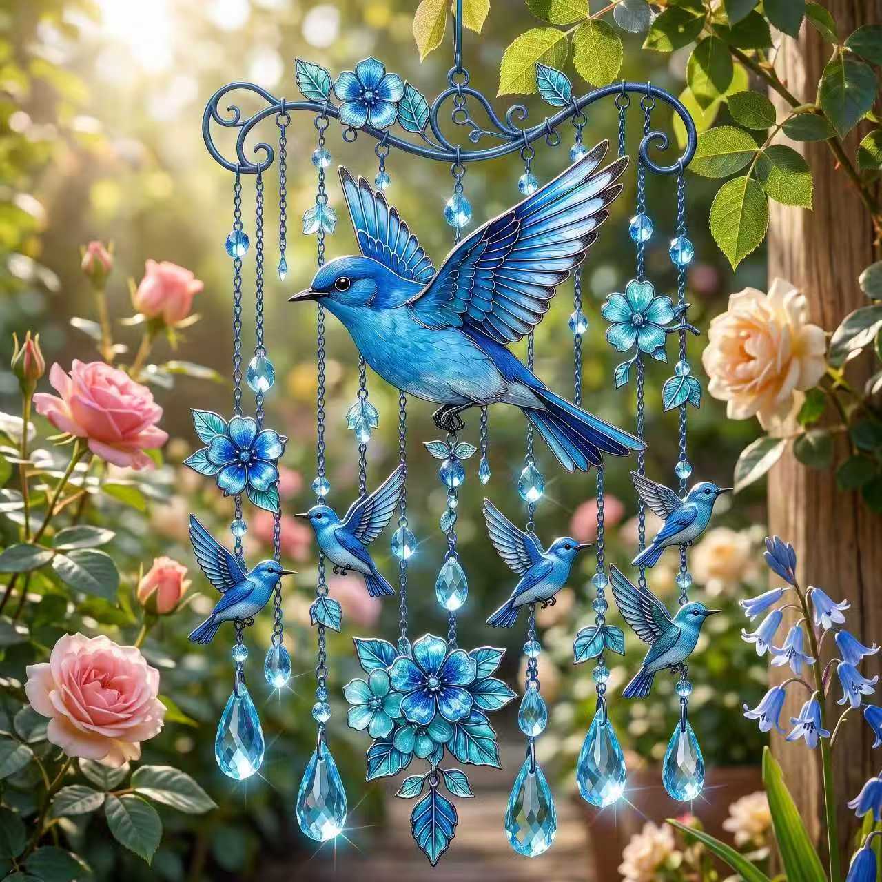 Windspiel Kolibri für Garten & Balkon