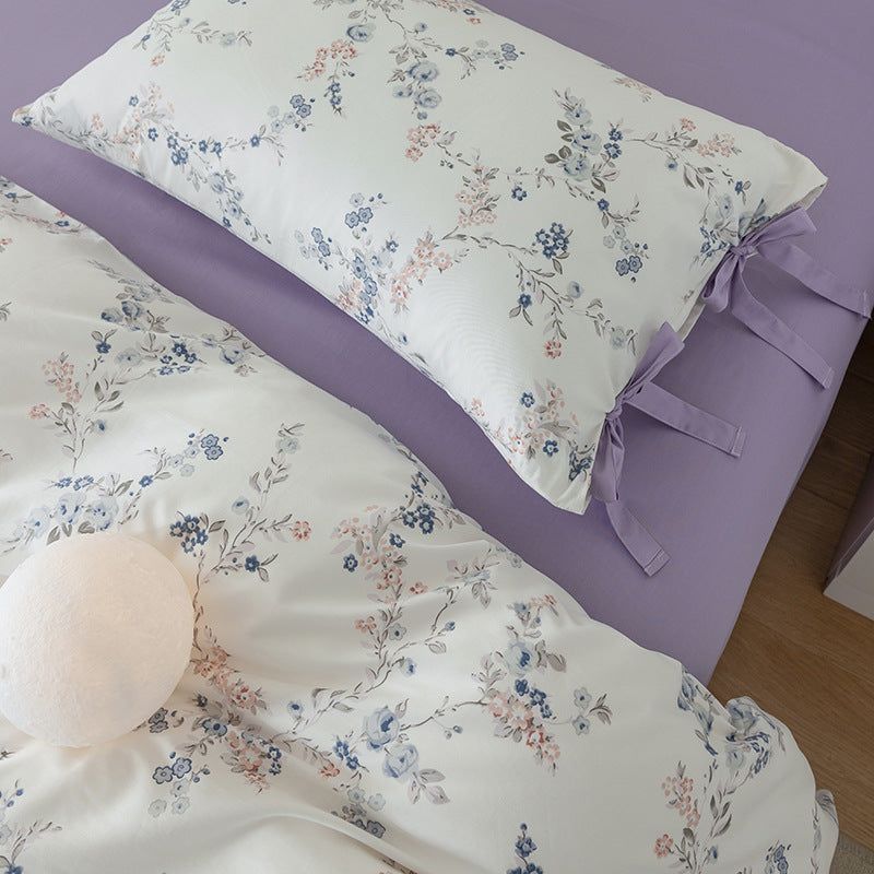 Retro Blumen-Bettwäsche-Set aus Baumwolle – Bild 4 | LuxeStyle