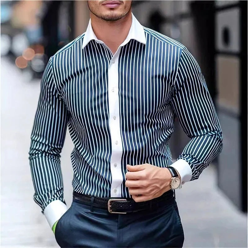 Figurbetonendes Slim-Fit Langarmshirt für Herren – Bild 9 | LuxeStyle
