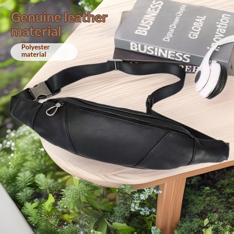 Lässige Reise-Bauchtasche aus Leder für Herren