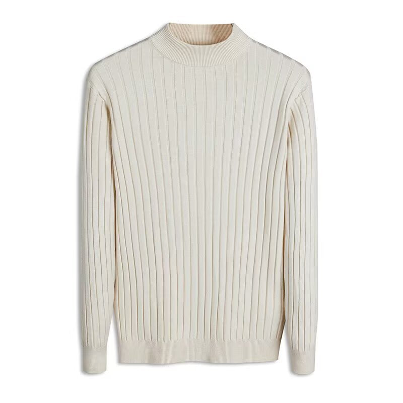 Strukturierter Mock-Neck Pullover für Herren