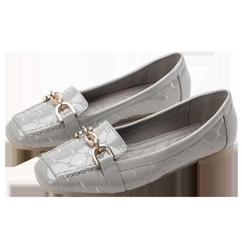Bequeme Leder-Schuhe mit eckiger Spitze
