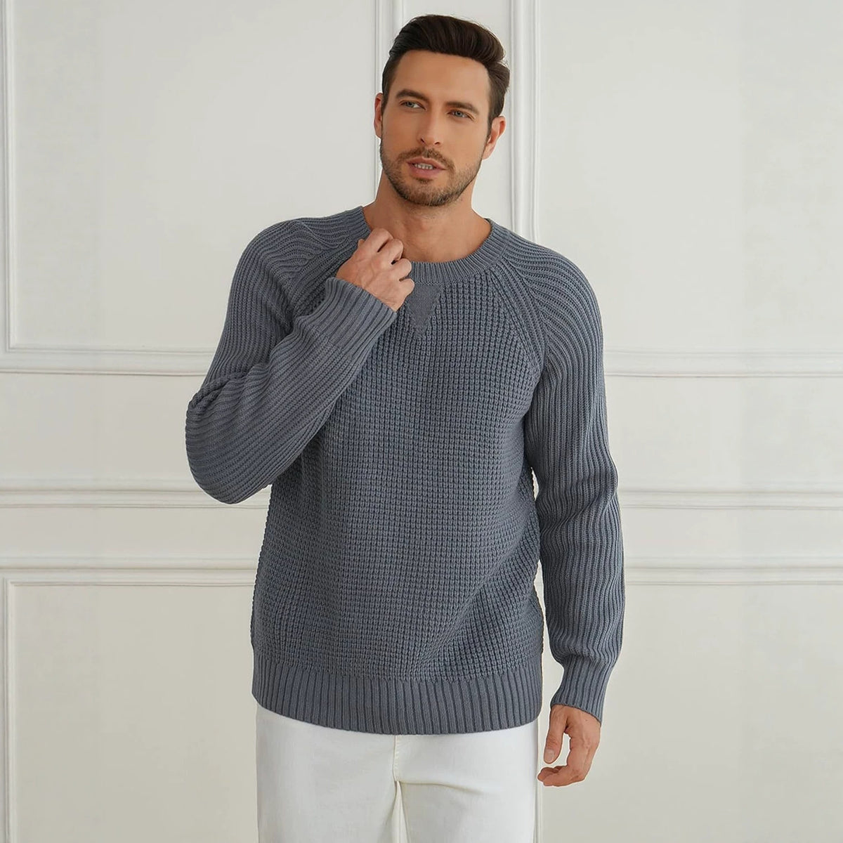 Langarmpullover mit Rundhalsausschnitt – Bild 5 | LuxeStyle