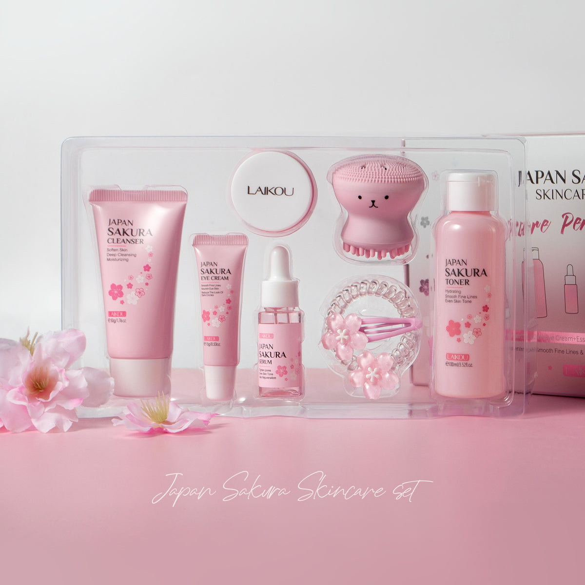 Kirschblüten 8-teiliges Gesichtspflegeset – Bild 2 | LuxeStyle