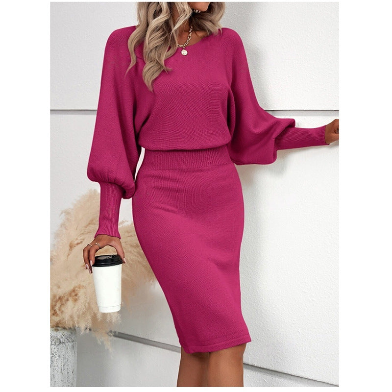Elegantes Hüftkleid mit langen Ärmeln – Bild 6 | LuxeStyle