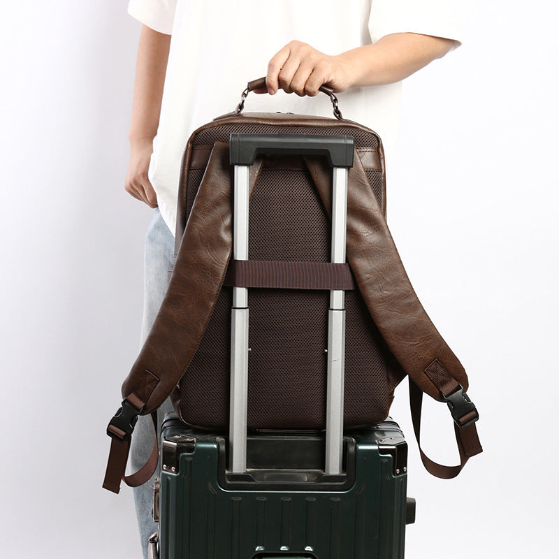 Männlicher Business-Rucksack aus PU-Leder – Bild 2 | LuxeStyle