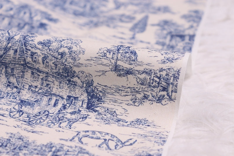 Vintage Blues Musselin-Stoff – Bild 2 | LuxeStyle