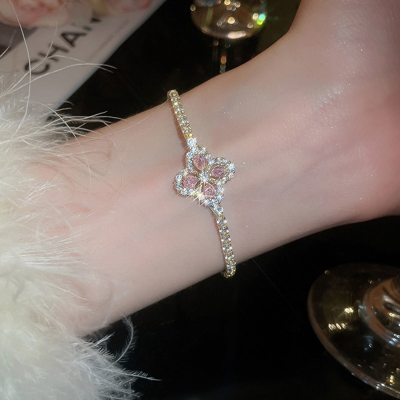 Rundes Zirkonia Slider Armband