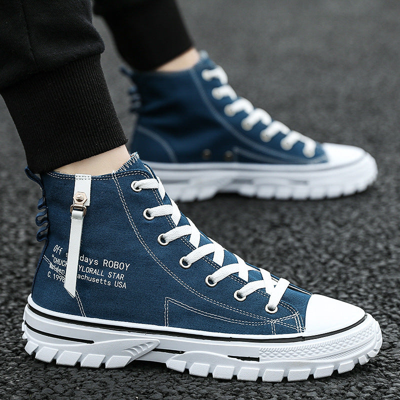 Atmungsaktive Canvas Schuhe mit dicker Sohle – Bild 1 | LuxeStyle