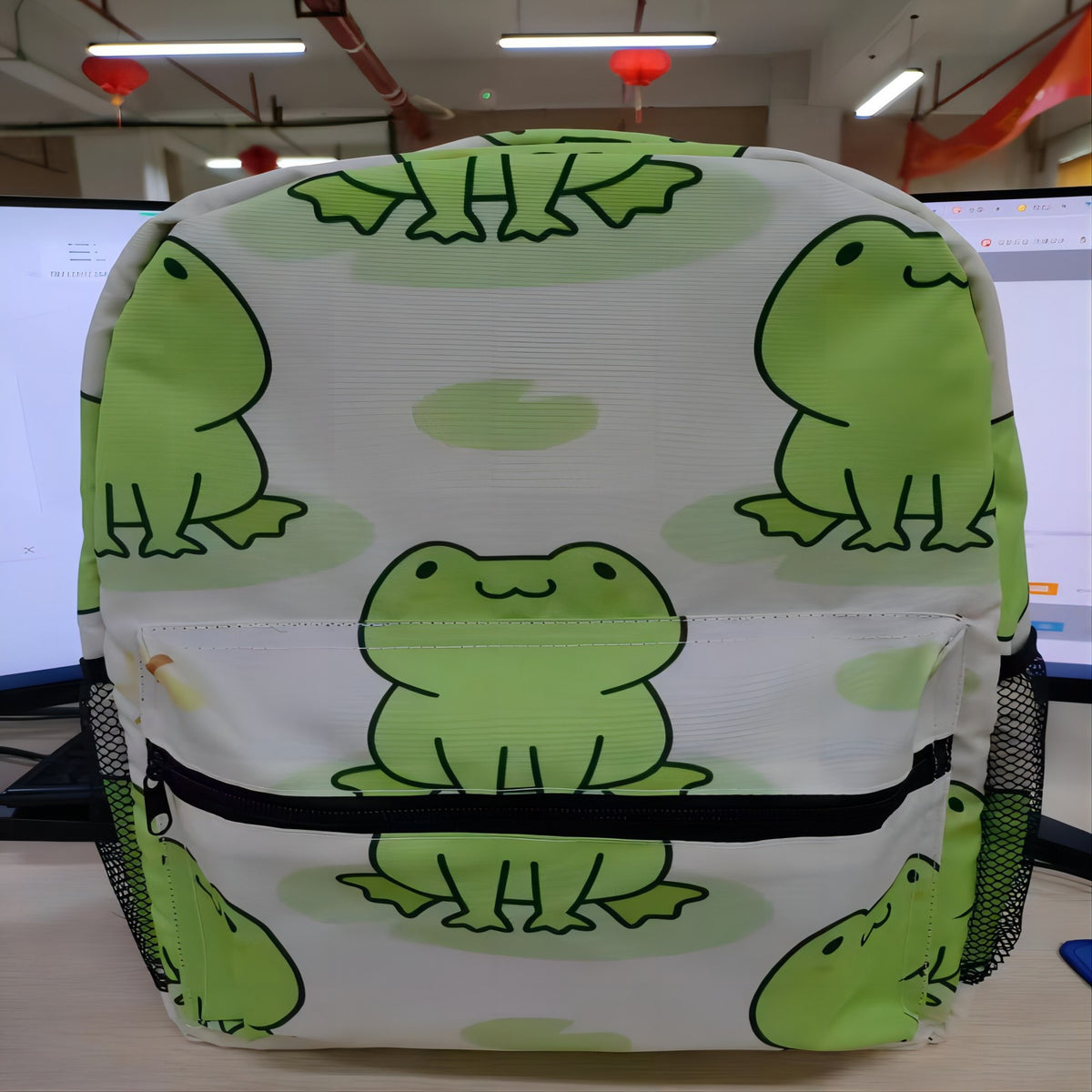Frosch Cartoon Rucksack für Schule | LuxeStyle