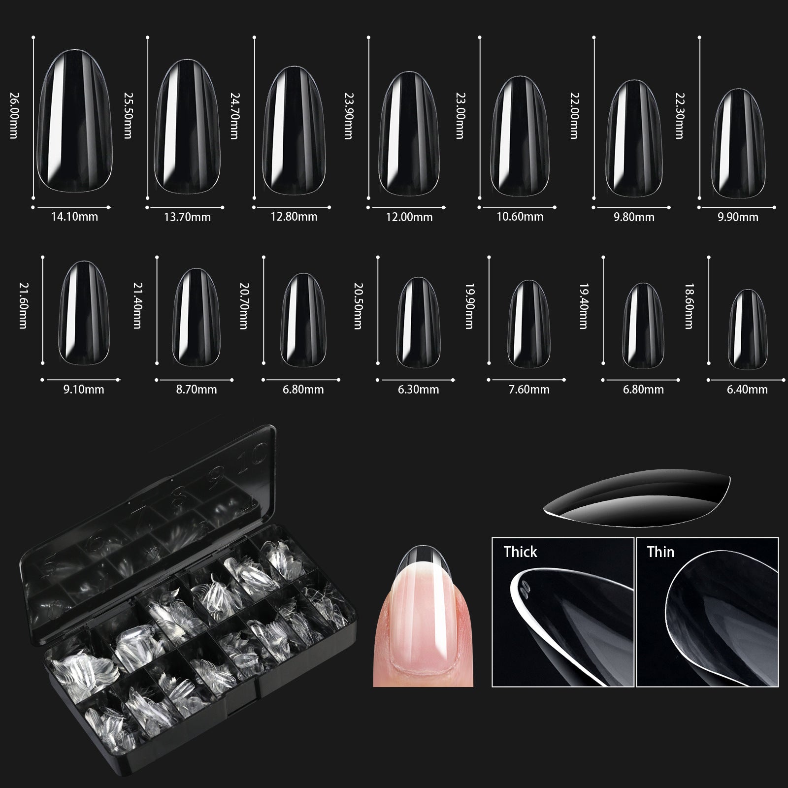 Transparente Nagel-Tips