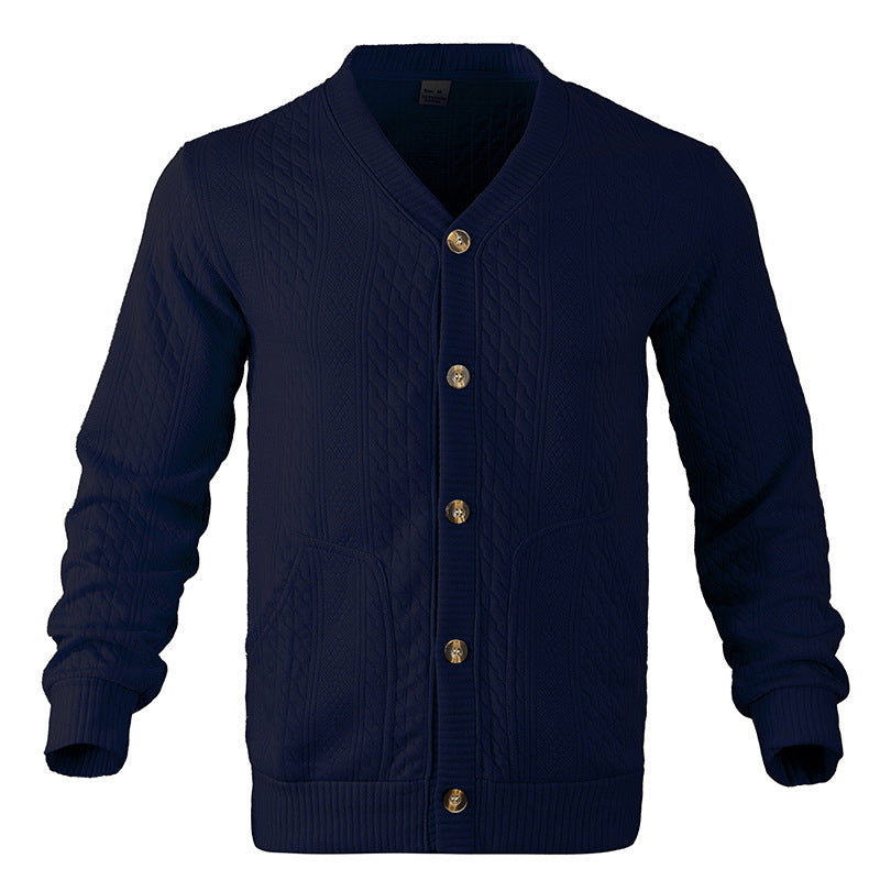 Retro Jacquard Cardigan für Herren