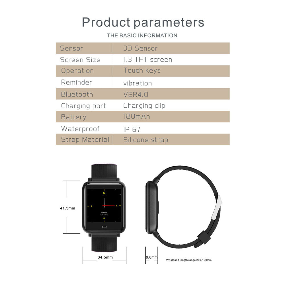 Q9 Smartwatch mit Herzfrequenz und Fitness-Tracker – Bild 7 | LuxeStyle