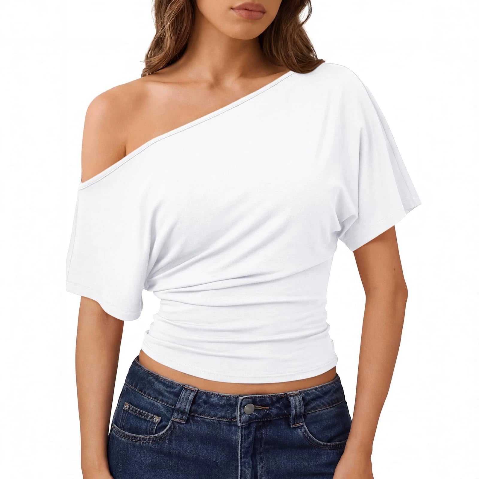Off-Shoulder Kurzarmshirt für den Sommer