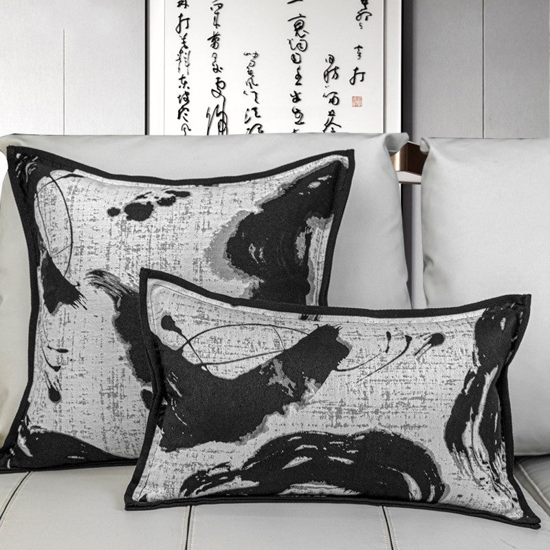 Ink Stroke Kissen Schwarz-Weiss – Bild 4 | LuxeStyle
