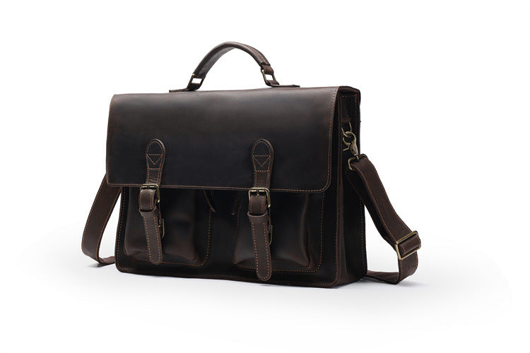 Rindsleder-Leder Crossbody Business Tasche – Bild 4 | LuxeStyle