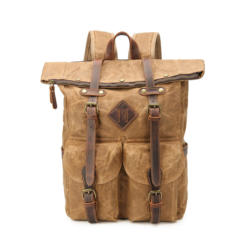 Retro Rucksack aus Canvas und Leder | LuxeStyle