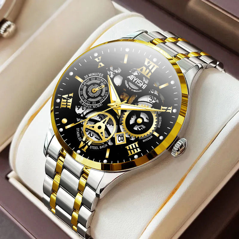 Herren Quarzuhr Edelstahl Wasserdicht – Bild 3 | LuxeStyle