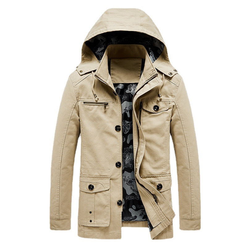 Trenchcoat für Herren, mittellang, Slim-Fit | LuxeStyle
