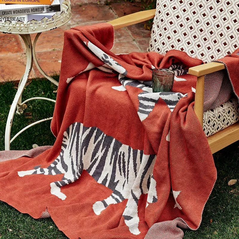 Wurfdecke mit Tiger-Muster
